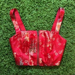 NWT Urban outfitters Kiki zip front Qipao tank.